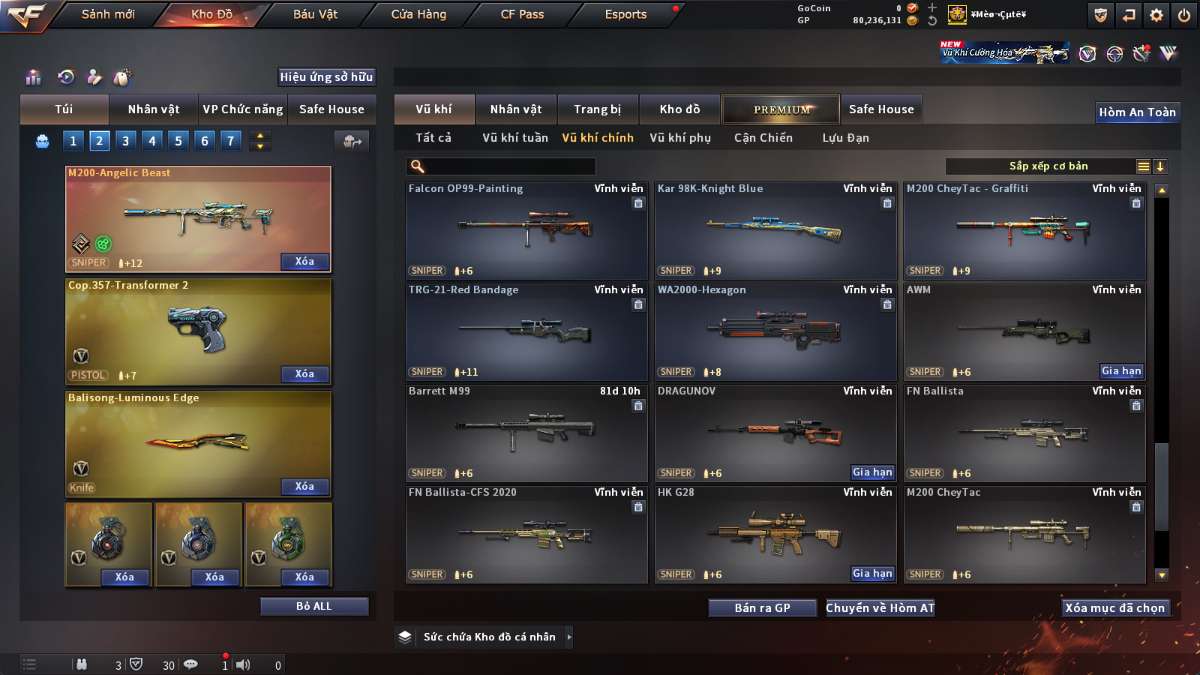 shop acc cf uy tin gia re